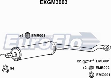 EuroFlo EXGM3003 - Середній глушник вихлопних газів avtolavka.club