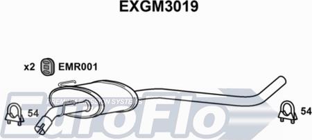 EuroFlo EXGM3019 - Середній глушник вихлопних газів avtolavka.club