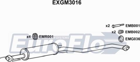 EuroFlo EXGM3016 - Середній глушник вихлопних газів avtolavka.club