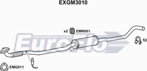 EuroFlo EXGM3010 - Середній глушник вихлопних газів avtolavka.club