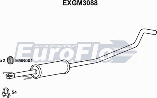 EuroFlo EXGM3088 - Середній глушник вихлопних газів avtolavka.club