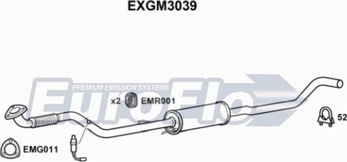 EuroFlo EXGM3039 - Середній глушник вихлопних газів avtolavka.club