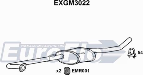 EuroFlo EXGM3022 - Середній глушник вихлопних газів avtolavka.club