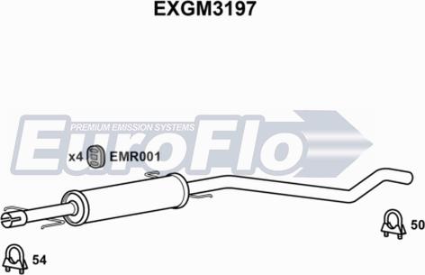 EuroFlo EXGM3197 - Середній глушник вихлопних газів avtolavka.club