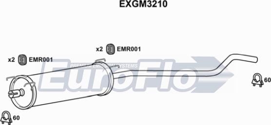 EuroFlo EXGM3210 - Середній глушник вихлопних газів avtolavka.club