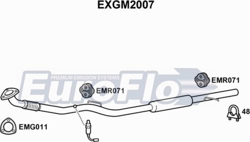 EuroFlo EXGM2007 - Труба вихлопного газу avtolavka.club