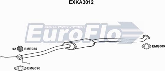 EuroFlo EXKA3012 - Середній глушник вихлопних газів avtolavka.club