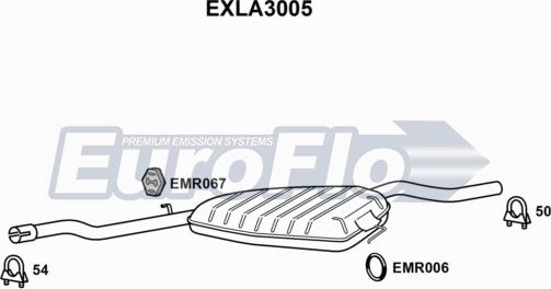 EuroFlo EXLA3005 - Середній глушник вихлопних газів avtolavka.club