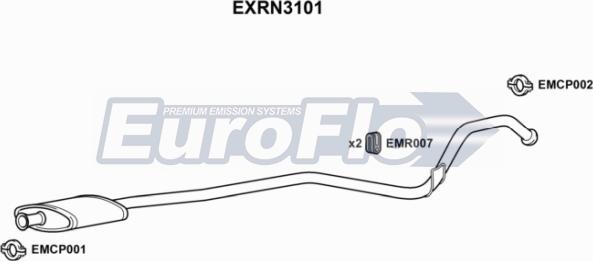 EuroFlo EXRN3101 - Середній глушник вихлопних газів avtolavka.club