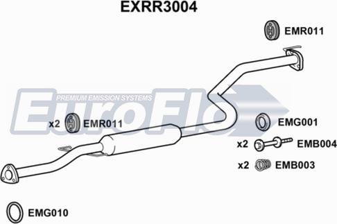 EuroFlo EXRR3004 - Середній глушник вихлопних газів avtolavka.club