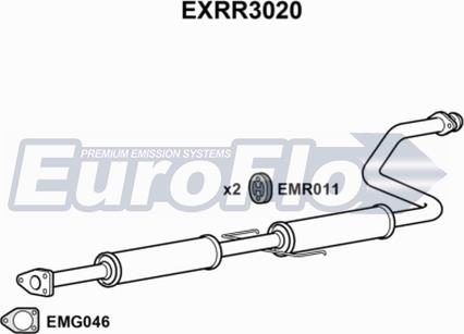 EuroFlo EXRR3020 - Середній глушник вихлопних газів avtolavka.club