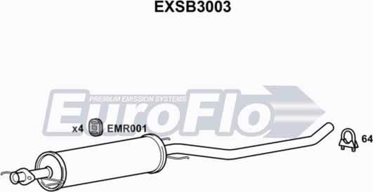 EuroFlo EXSB3003 - Середній глушник вихлопних газів avtolavka.club