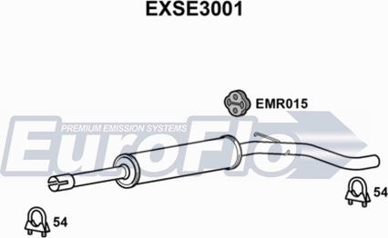 EuroFlo EXSE3001 - Середній глушник вихлопних газів avtolavka.club