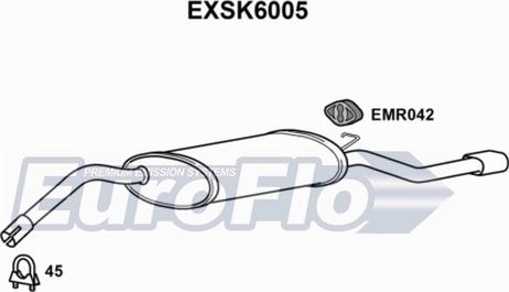 EuroFlo EXSK6005 - Глушник вихлопних газів кінцевий avtolavka.club