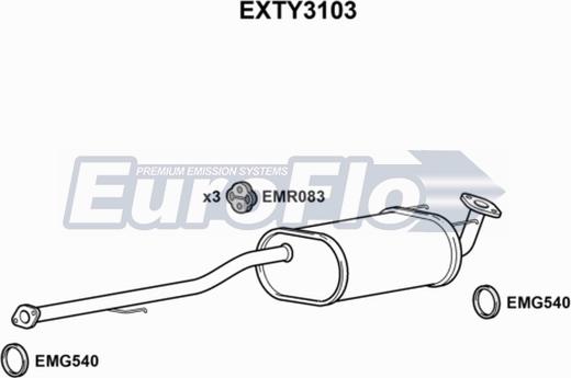 EuroFlo EXTY3103 - Середній глушник вихлопних газів avtolavka.club