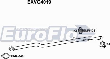 EuroFlo EXVO4019 - Труба вихлопного газу avtolavka.club