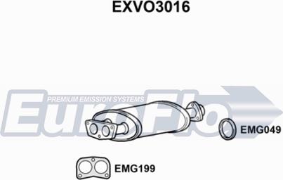 EuroFlo EXVO3016 - Середній глушник вихлопних газів avtolavka.club