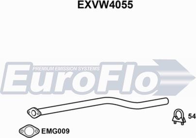 EuroFlo EXVW4055 - Труба вихлопного газу avtolavka.club