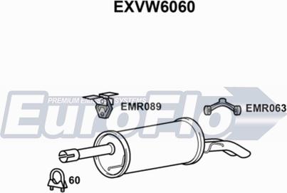 EuroFlo EXVW6060 - Глушник вихлопних газів кінцевий avtolavka.club