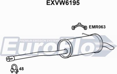 EuroFlo EXVW6195 - Глушник вихлопних газів кінцевий avtolavka.club