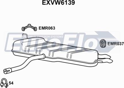 EuroFlo EXVW6139 - Глушник вихлопних газів кінцевий avtolavka.club