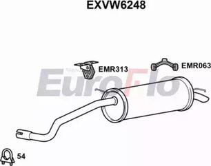 EuroFlo EXVW6248 - Глушник вихлопних газів кінцевий avtolavka.club