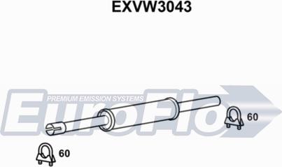 EuroFlo EXVW3043 - Середній глушник вихлопних газів avtolavka.club