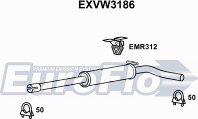 EuroFlo EXVW3186 - Середній глушник вихлопних газів avtolavka.club