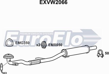 EuroFlo EXVW2066 - Труба вихлопного газу avtolavka.club
