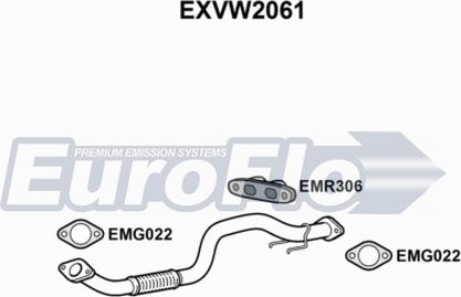 EuroFlo EXVW2061 - Труба вихлопного газу avtolavka.club