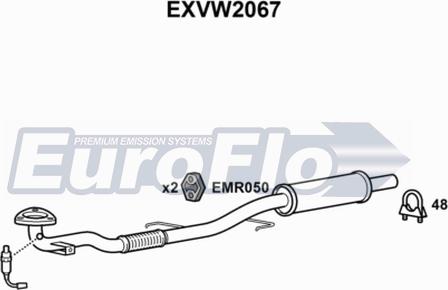 EuroFlo EXVW2067 - Труба вихлопного газу avtolavka.club
