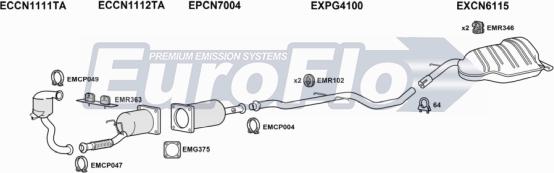 EuroFlo PG40722D 3001 - Система випуску ОГ avtolavka.club