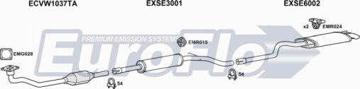 EuroFlo VWCAD19D 7001G - Система випуску ОГ avtolavka.club