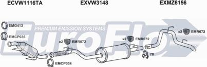 EuroFlo VWCRA25D 9004N - Система випуску ОГ avtolavka.club