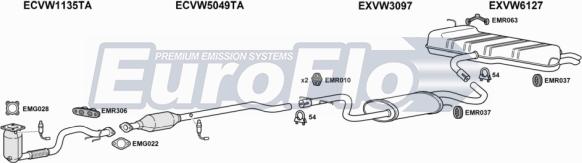 EuroFlo VWTOUR16 6004D - Система випуску ОГ avtolavka.club