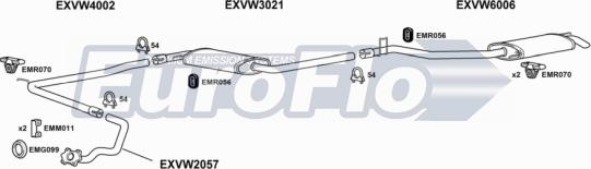 EuroFlo VWTRA19D 7001B - Система випуску ОГ avtolavka.club