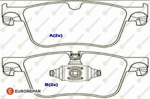 EUROREPAR 1643078380 - Гальмівні колодки, дискові гальма avtolavka.club