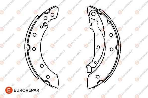 EUROREPAR 1643204180 - Комплект гальм, барабанний механізм avtolavka.club