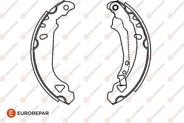 EUROREPAR 1643204280 - Комплект гальм, барабанний механізм avtolavka.club