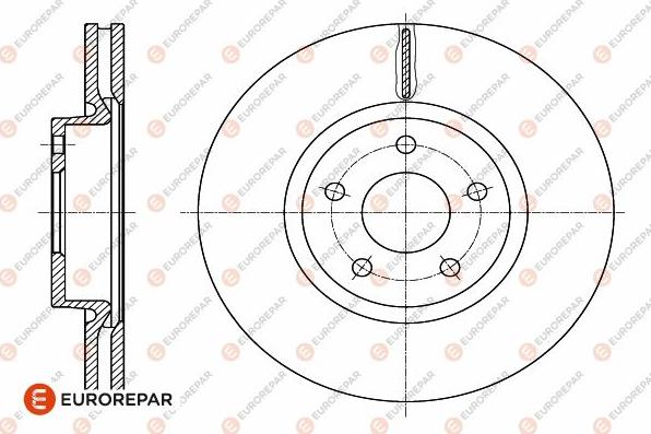 EUROREPAR 1642754080 - Гальмівний диск avtolavka.club