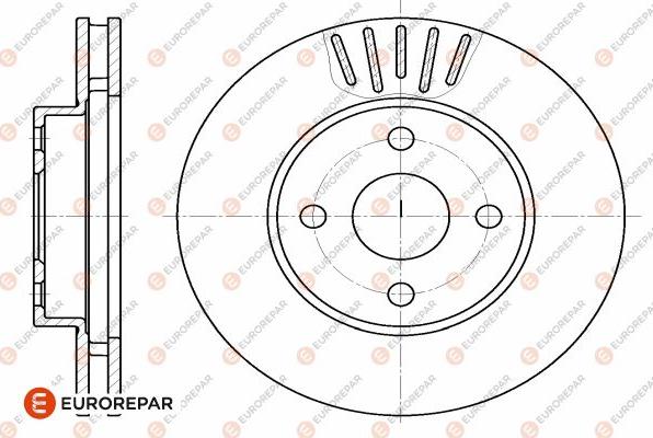 EUROREPAR 1642756880 - Гальмівний диск avtolavka.club