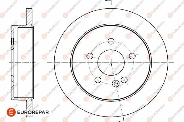 EUROREPAR 1642769080 - Гальмівний диск avtolavka.club