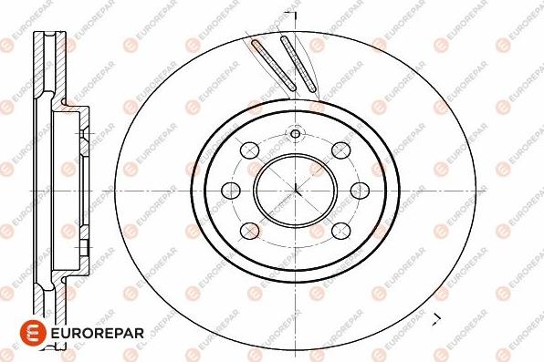 EUROREPAR 1642764080 - Гальмівний диск avtolavka.club