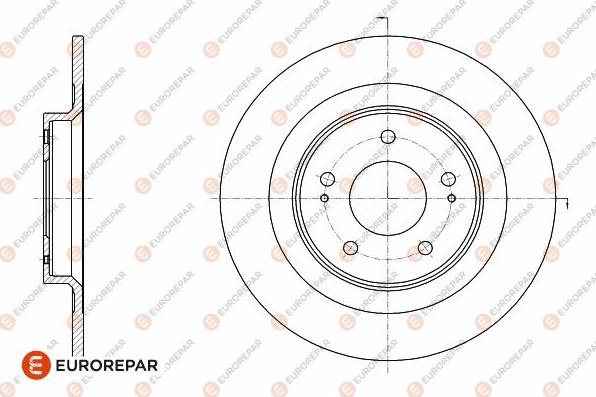 EUROREPAR 1642766980 - Гальмівний диск avtolavka.club