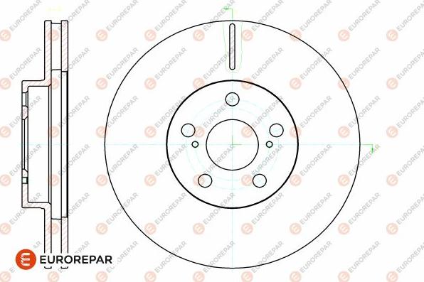 EUROREPAR 1642760280 - Гальмівний диск avtolavka.club