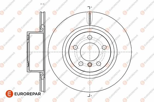 EUROREPAR 1642768180 - Гальмівний диск avtolavka.club