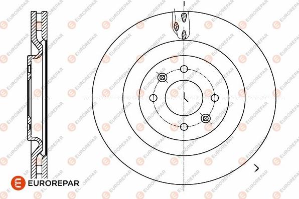 EUROREPAR 1642767080 - Гальмівний диск avtolavka.club