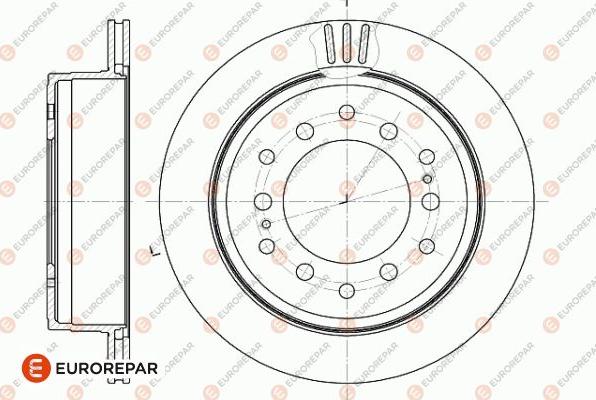 EUROREPAR 1642778180 - Гальмівний диск avtolavka.club