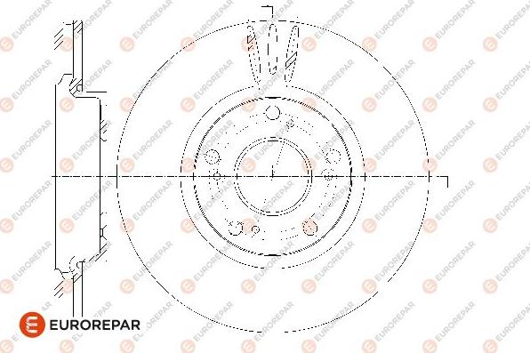 EUROREPAR 1667856980 - Гальмівний диск avtolavka.club