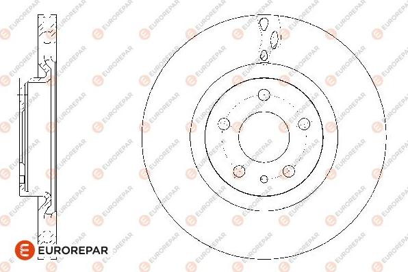 EUROREPAR 1667850580 - Гальмівний диск avtolavka.club